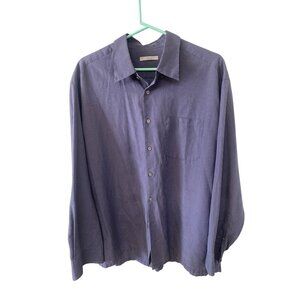 Marks & Spencer Mens Long Sleeve Blue Checkered Shirt XL